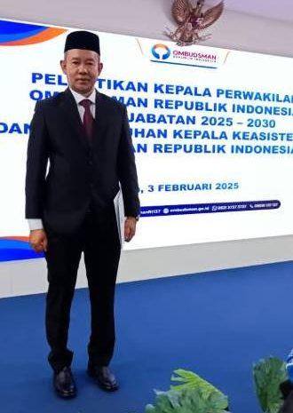 Herdensi Dilantik Jadi Kepala Perwakilan Ombudsman RI Provinsi Sumut